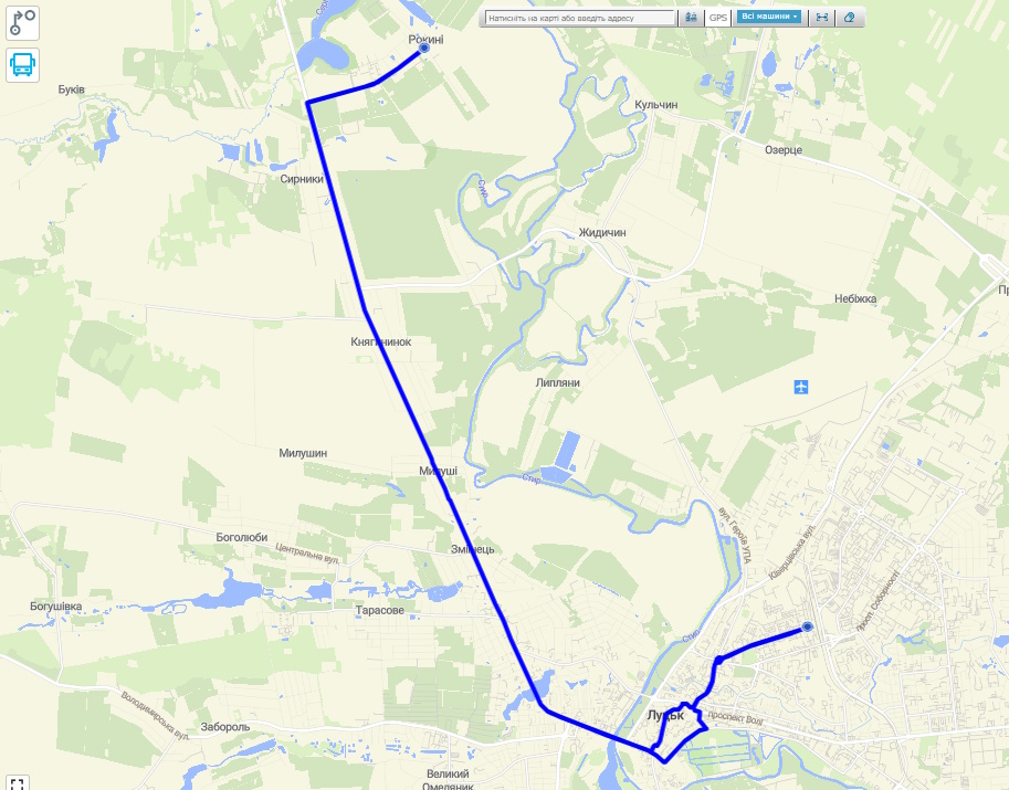 Автобус № 54 в Луцьку